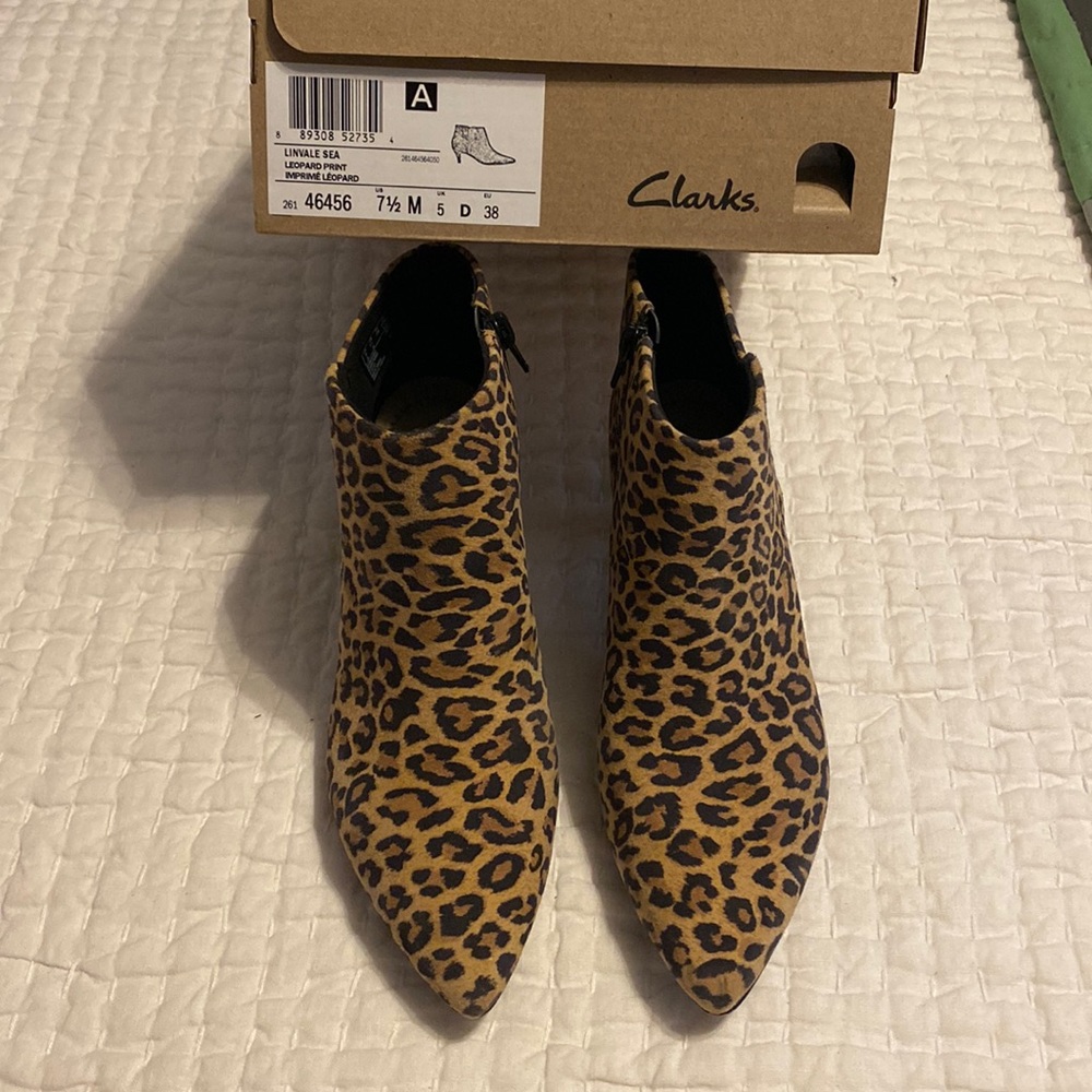 Leopard Print Ankle Boots - Picture 2 of 7